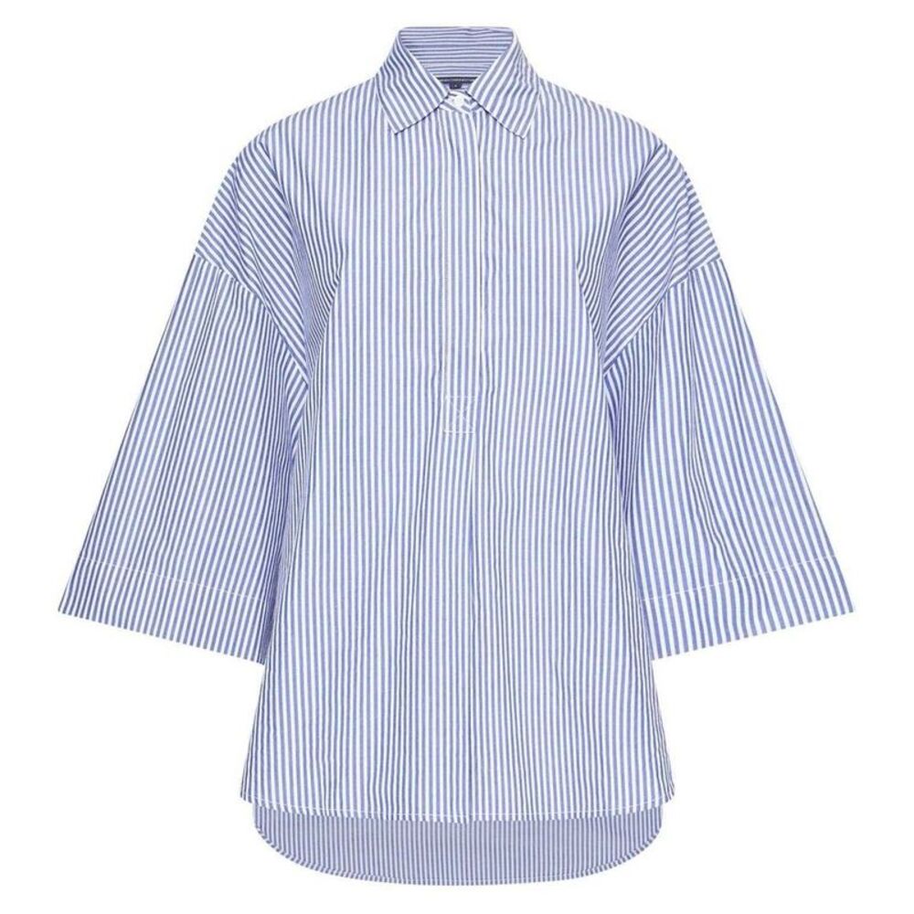 French Connection Womens/Ladies Rhodes Striped Shirt / White/Marine